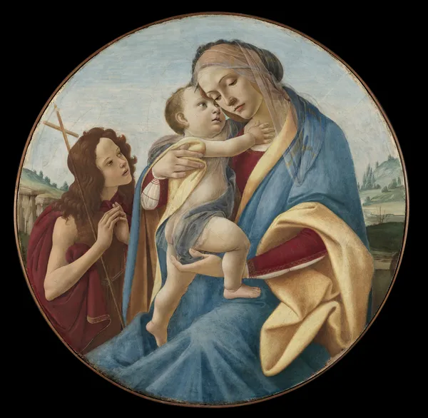 Virgin and Child with the Young Saint John the Baptist av Sandro Botticelli