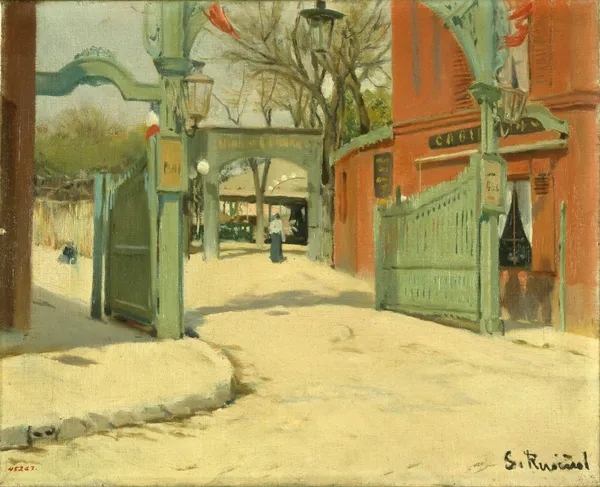 Entrance to the Park of the Moulin de la Galette av Santiago Rusiñol
