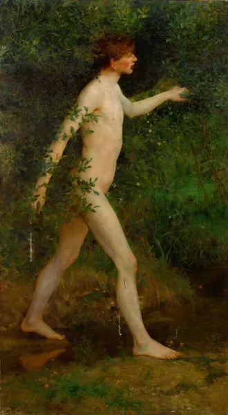 A Woodland Bather av Henry Scott Tuke