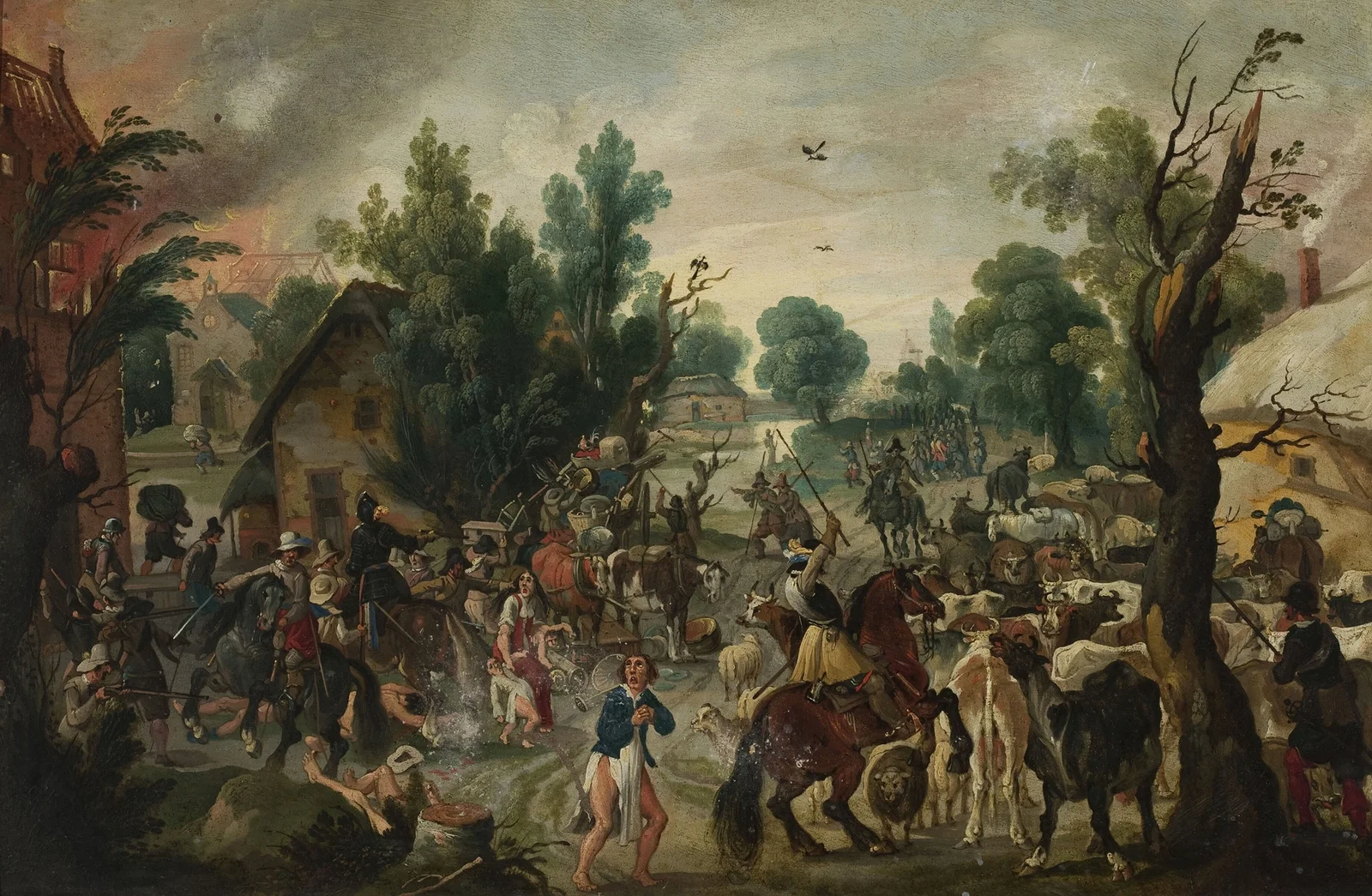 Assault on a town av Sebastian Vrancx