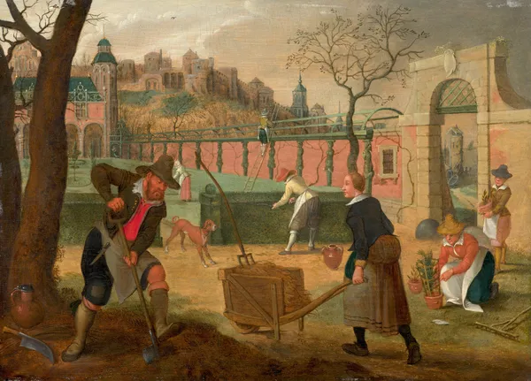 Spring or The month of March av Sebastian Vrancx