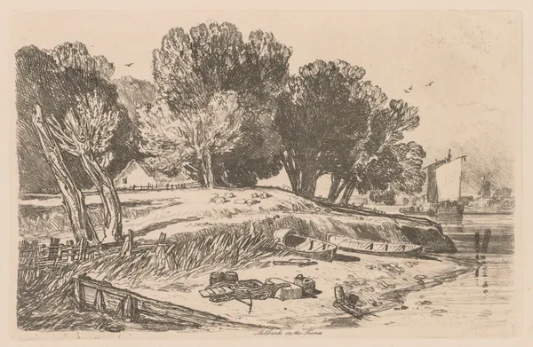 Millbank on the Thames av John Sell Cotman
