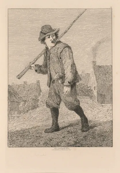 Sketch after Teniers av John Sell Cotman