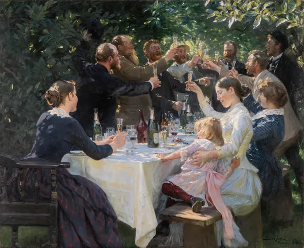 Hip, Hip, Hurrah! Artists’ Party, Skagen av Peder Severin Krøyer
