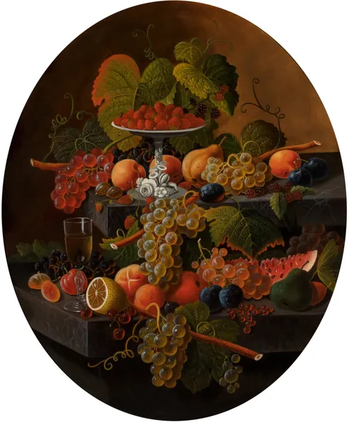 Fruit Still Life with Wine Glass and Compote av Severin Roesen