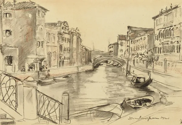 A Canal at Venice av Donald Shaw MacLaughlan