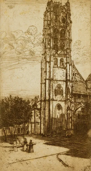 Tour St. Laurent, Rouen av Donald Shaw MacLaughlan