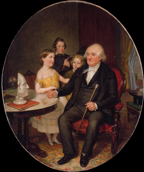 Great-Grand-Father’s Tale of the Revolution—A Portrait of Reverend Zachariah Greene av William Sidney Mount