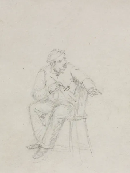Man Smoking a Pipe av William Sidney Mount
