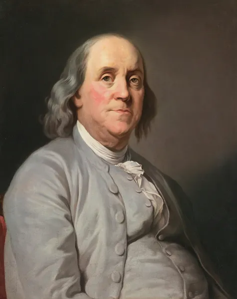 Portrait of Benjamin Franklin av Joseph Siffred Duplessis