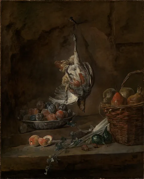 Still life with dead partridge av Jean Siméon Chardin