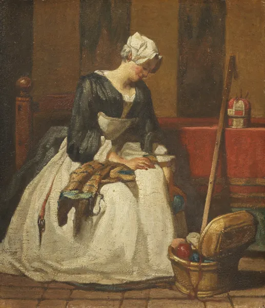 The Embroiderer av Jean Siméon Chardin