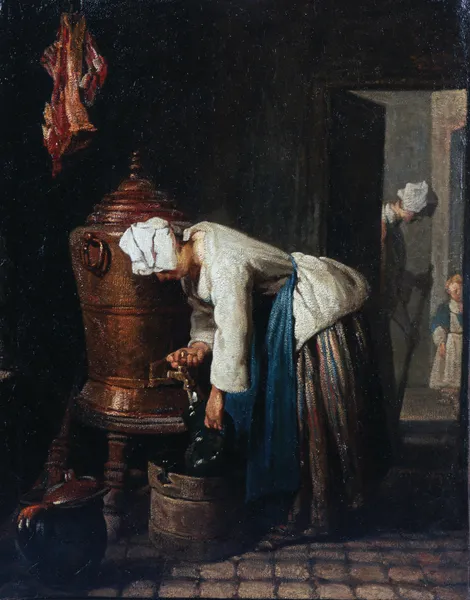 Woman Drawing Water at the Cistern av Jean Siméon Chardin