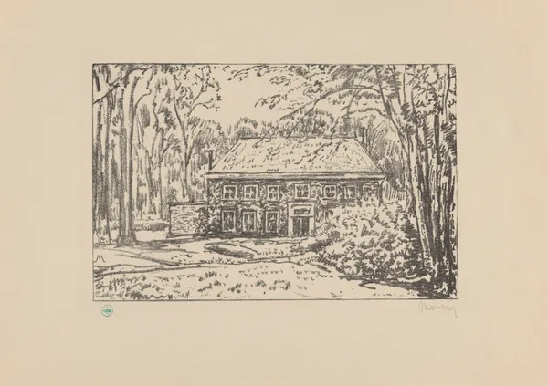 Gezicht op het landhuis van buitenplaats De Voorde De Voorde av Simon Moulijn