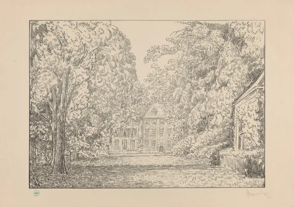 Gezicht op kasteel Duivenvoorde vanuit de tuin Duivenvoorde I av Simon Moulijn