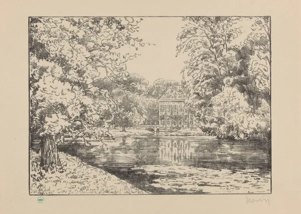 Kasteel Duivenvoorde aan vijver Duivenvoorde II av Simon Moulijn