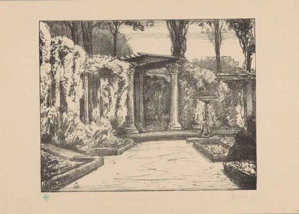 Tuin met pergola op landgoed Marlot Marlot av Simon Moulijn