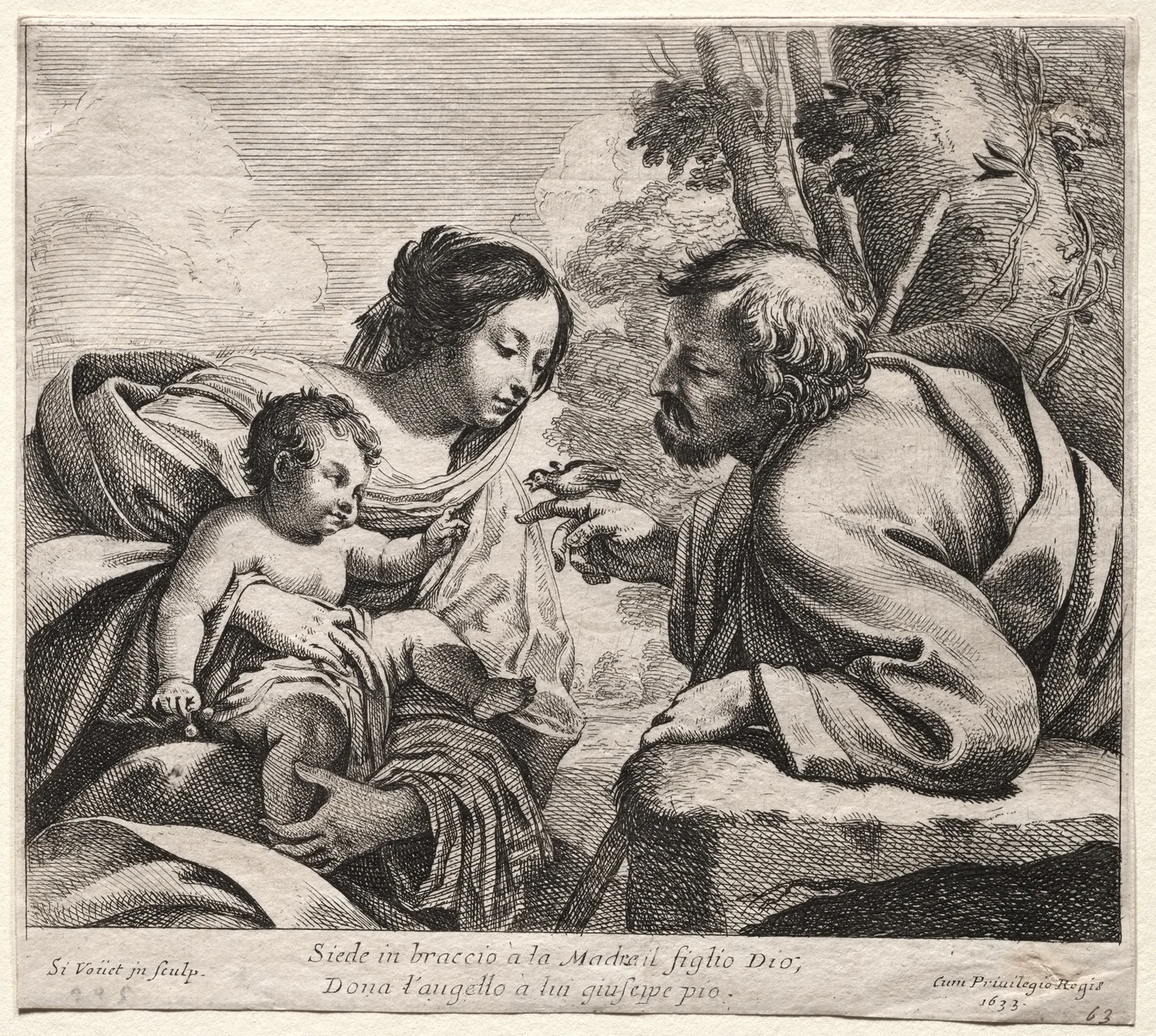Holy Family av Simon Vouet