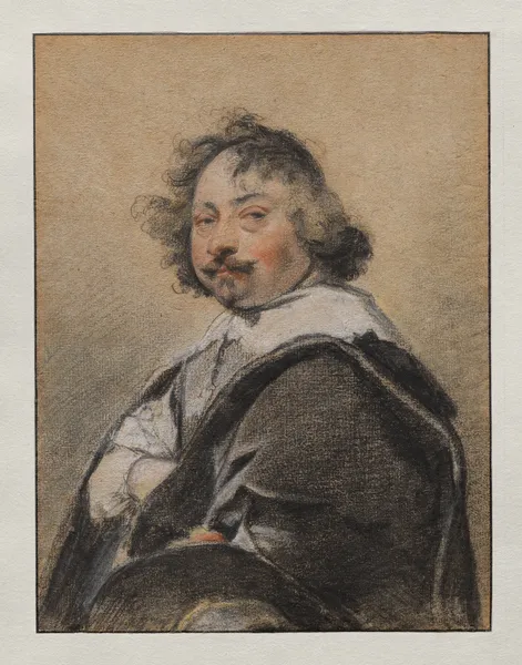 Portrait of a man in profile, turned to the left av Simon Vouet