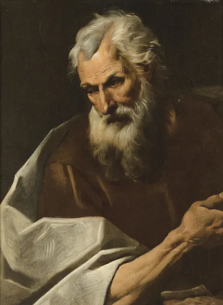 Une figure de saint av Simone Cantarini