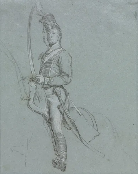 A Hussar Officer on Horseback av John Singleton Copley