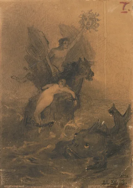 Perseus Liberating Andromeda av Anna Bilińska-Bohdanowicz