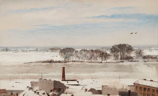 View from the conservatory windows av Anna Bilińska-Bohdanowicz