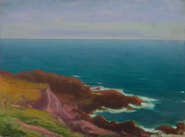 Sea with Reddish Rocks av Władysław Ślewiński