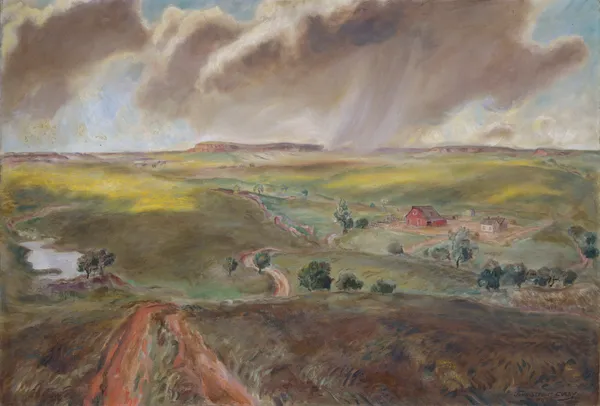 Spring Shower (Western Kansas Landscape) av John Steuart Curry