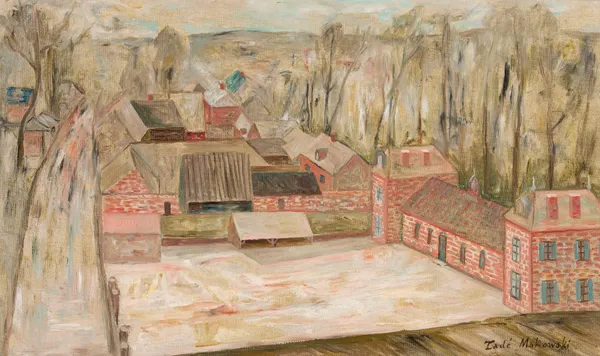 View of a small town av Tadeusz Makowski