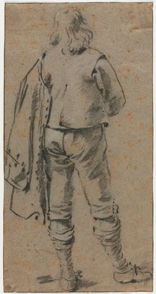 A Man Standing Seen from the Back av Gerard ter Borch