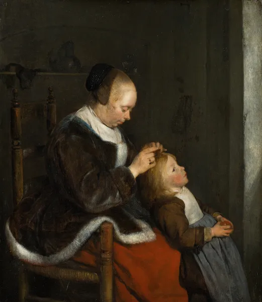 Hunting for Lice av Gerard ter Borch