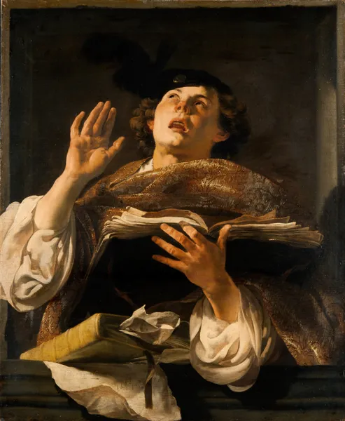 The Singer av Hendrick Ter Brugghen