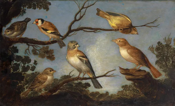 Birds on the Branches of a Tree av Jan Van Kessel The Elder