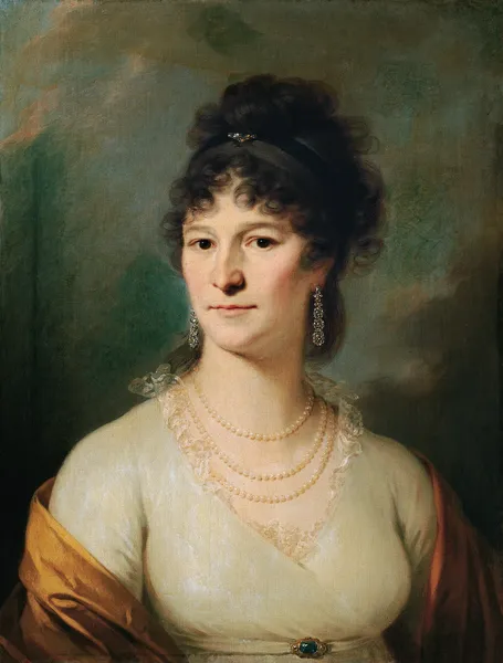 Brustbild einer Dame av Johann Baptist von Lampi the Elder