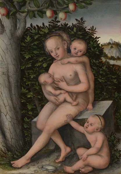 Charity av Lucas Cranach the Elder