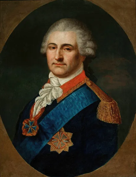 Portrait of Stanisław August Poniatowski in the general’s uniform av Johann Baptist von Lampi the Elder