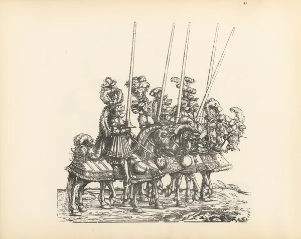 The Triumphs of the Emperor Maximilian I Pl.43 av Hans Burgkmair The Elder