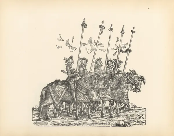 The Triumphs of the Emperor Maximilian I Pl.51 av Hans Burgkmair The Elder
