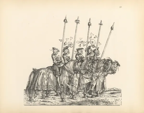 The Triumphs of the Emperor Maximilian I Pl.52 av Hans Burgkmair The Elder