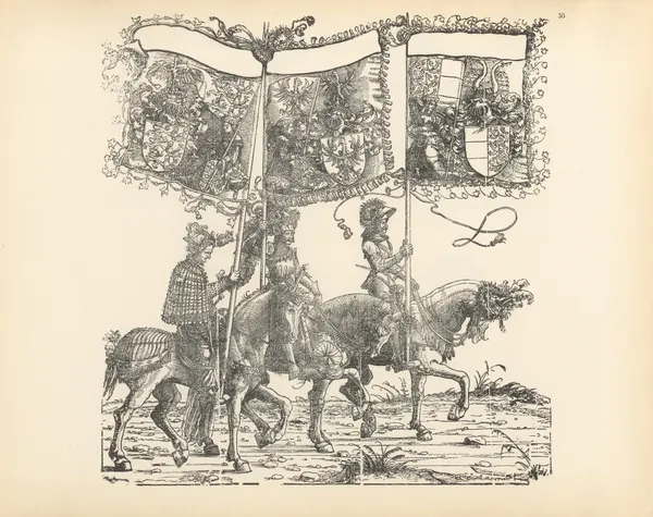 The Triumphs of the Emperor Maximilian I Pl.58 av Hans Burgkmair The Elder