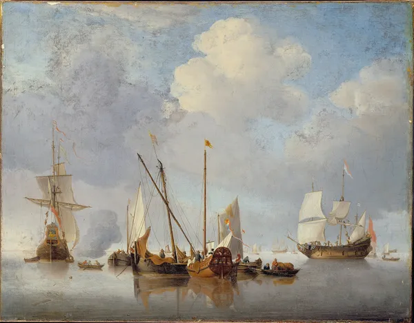 A Calm av Willem van de Velde the Younger