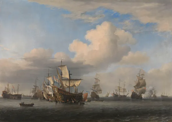 Captured English Ships after the Four Days’ Battle av Willem van de Velde the Younger