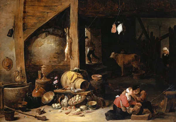 In the Stable av David Teniers The Younger