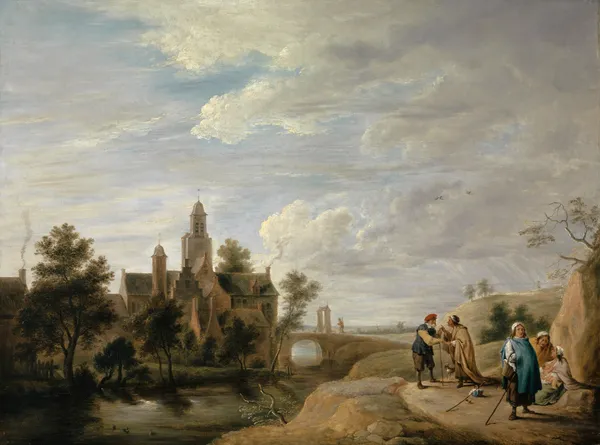 Landscape with Staffage Figures av David Teniers The Younger