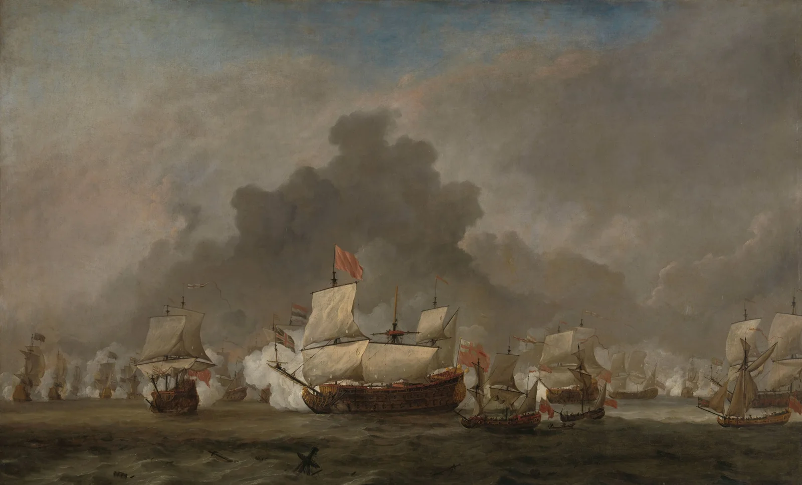 Naval Battle av Willem van de Velde the Younger