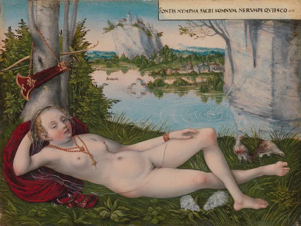 Nymph of the Spring av Lucas Cranach the Younger