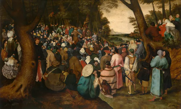 Saint John the Baptist Preaching av Pieter Brueghel The Younger