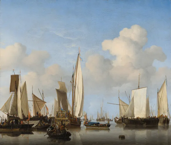 Ships in the Roads av Willem van de Velde the Younger