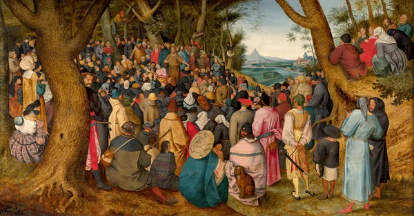 The Sermon of Saint John the Baptist av Pieter Brueghel The Younger